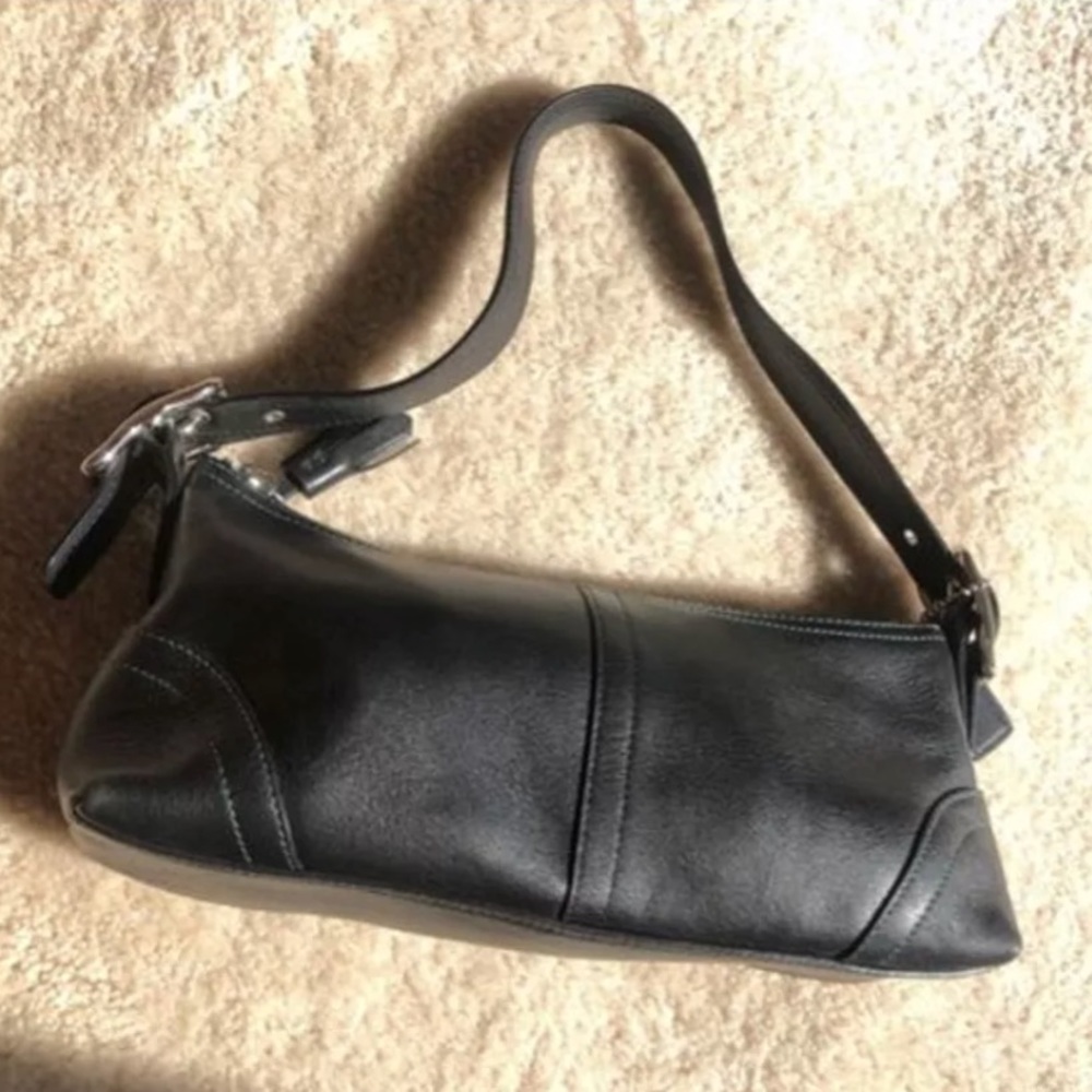 Used Coach east west small hobo shoulder bag